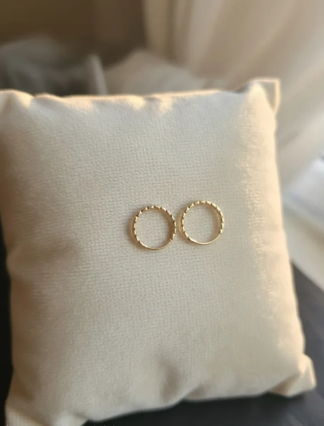 گوشواره حلقه ای تراش دار( ۱.۴) سانتیمتر